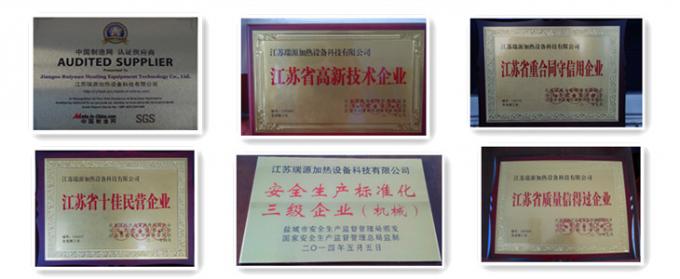 化学工業の江蘇の ruiyuian 証明書のための産業電気横の熱ホット オイルのヒーター